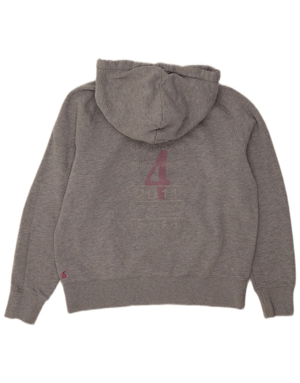Suéter feminino Tom Joule com capuz gráfico UK 14 grande cinza