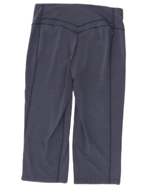 Nike Womens Dri Fit Capri Leggings UK 10 Pequeno Azul Marinho Algodão