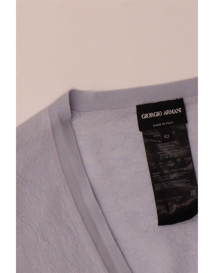 Suéter cardigã feminino Giorgio Armani IT 42 lã roxa média