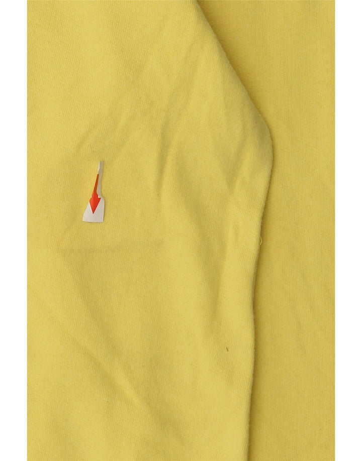 Champion Mens Moletom Jumper XS Algodão Amarelo