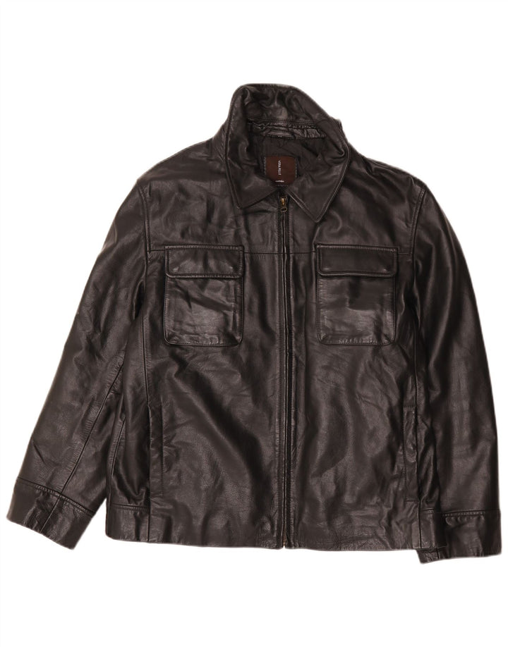 Jaqueta de couro masculina Conbipel UK 40 grande couro preto