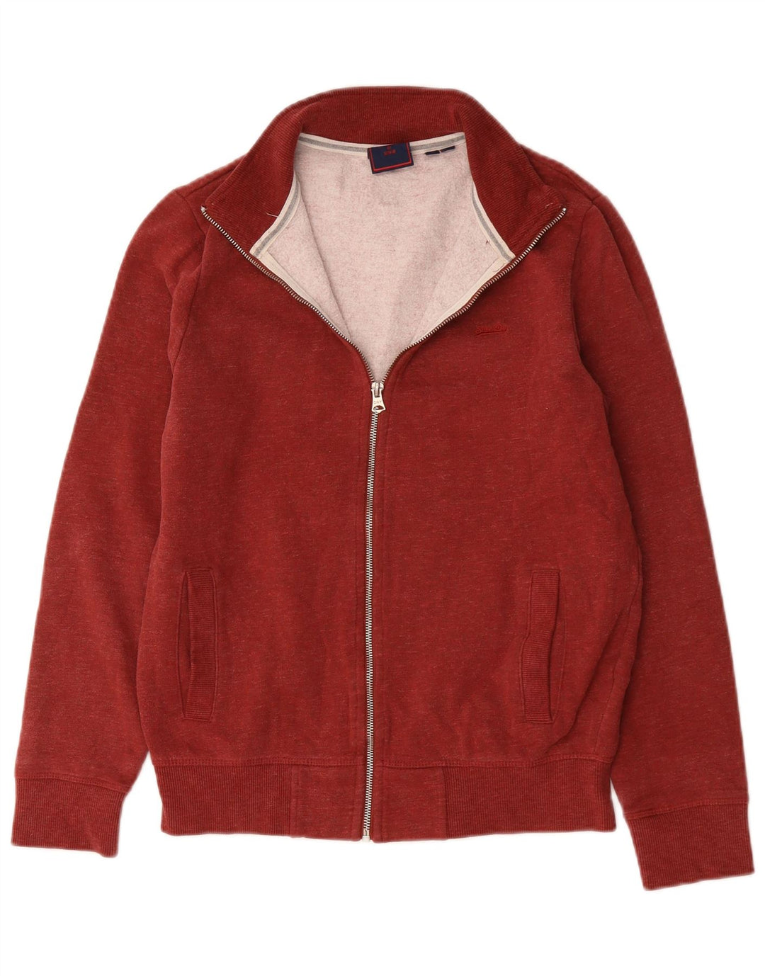 Superdry Mens Tracksuit Top Jacket Médio Algodão Vermelho
