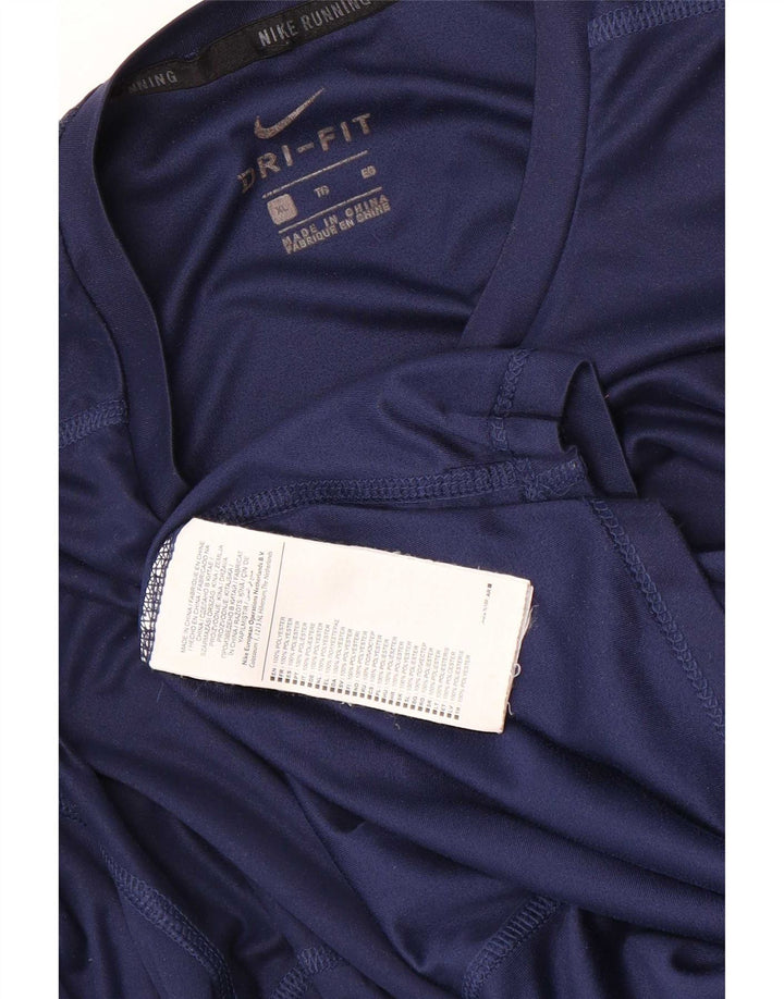 Nike Mens Dri Fit Top Manga Longa XL Azul Marinho Poliéster