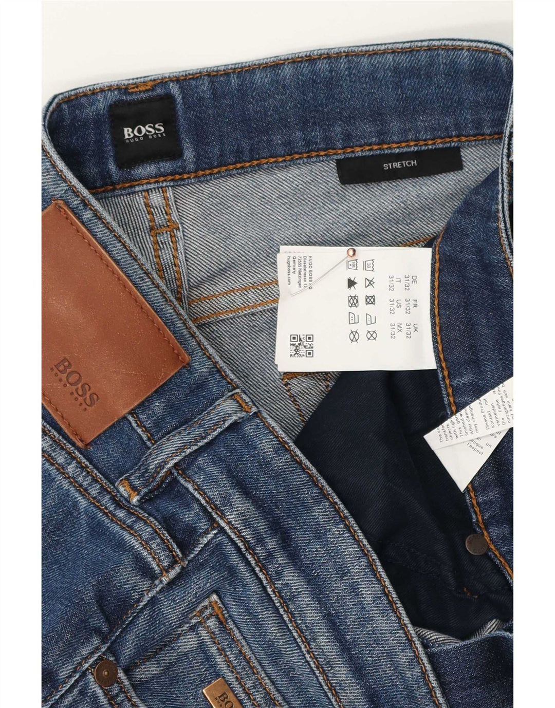 Hugo Boss Masculino Slim Jeans W31 L32 Azul Algodão