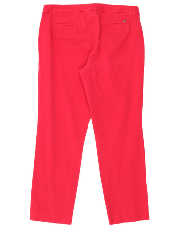 Calça Chino Feminina Tommy Hilfiger EUA 10 Grande W30 L26 Algodão Vermelho