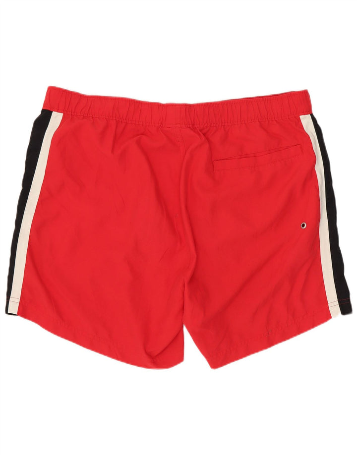 Shorts de natação masculino CHAMPION XL vermelho colorblock poliéster