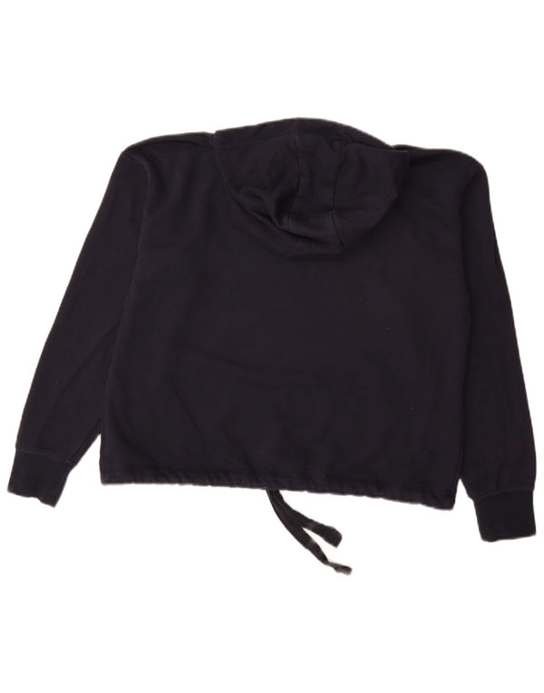 Jumper feminino com capuz gráfico grande Champion UK 10 pequeno azul marinho
