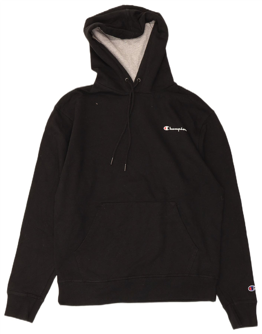CHAMPION Suéter masculino com capuz médio algodão preto