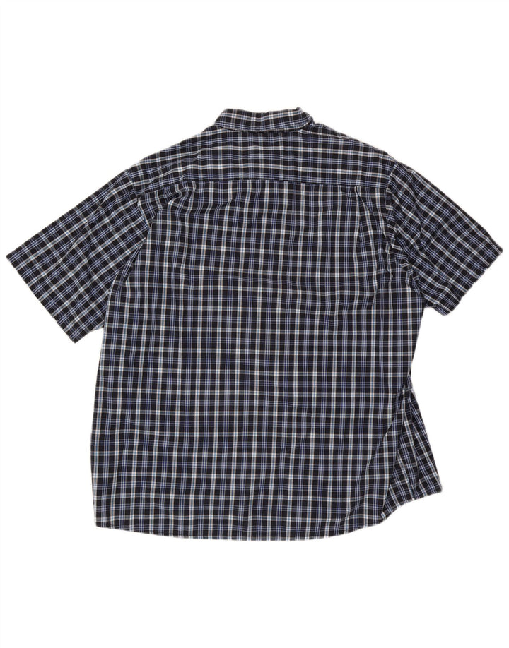 Camisa masculina de manga curta Lee 2XL algodão xadrez azul marinho