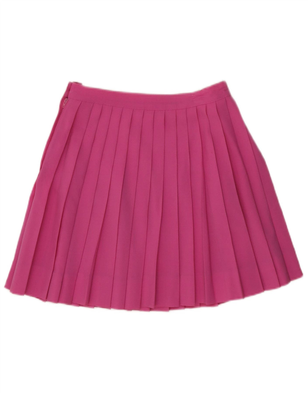Saia feminina mini faca plissada Stefanel IT 42 médio W25 lã rosa
