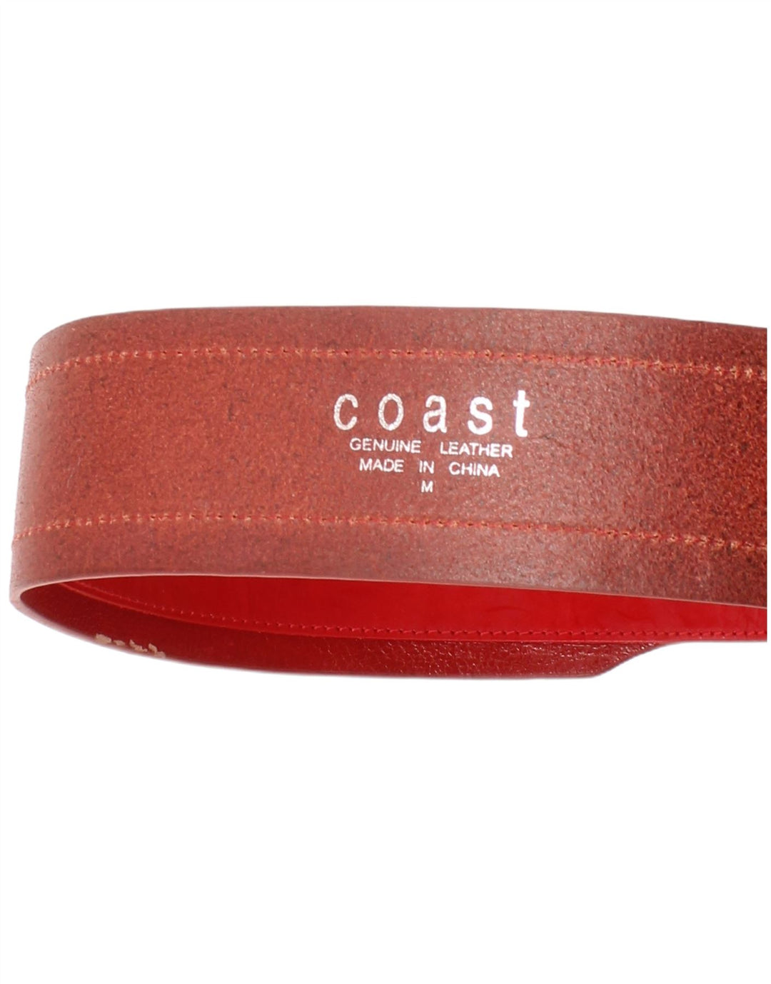 Cinto feminino de couro Coast médio L34 couro vermelho