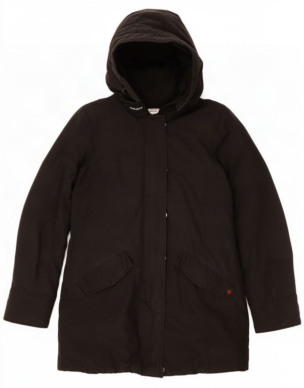 Jaqueta feminina acolchoada com capuz e capuz Woolrich UK 6 XS preta