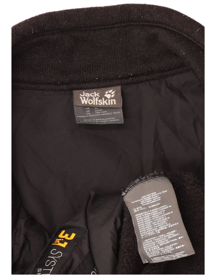 Jaqueta de lã masculina JACK WOLFSKIN Reino Unido 44/46 XL poliéster preto