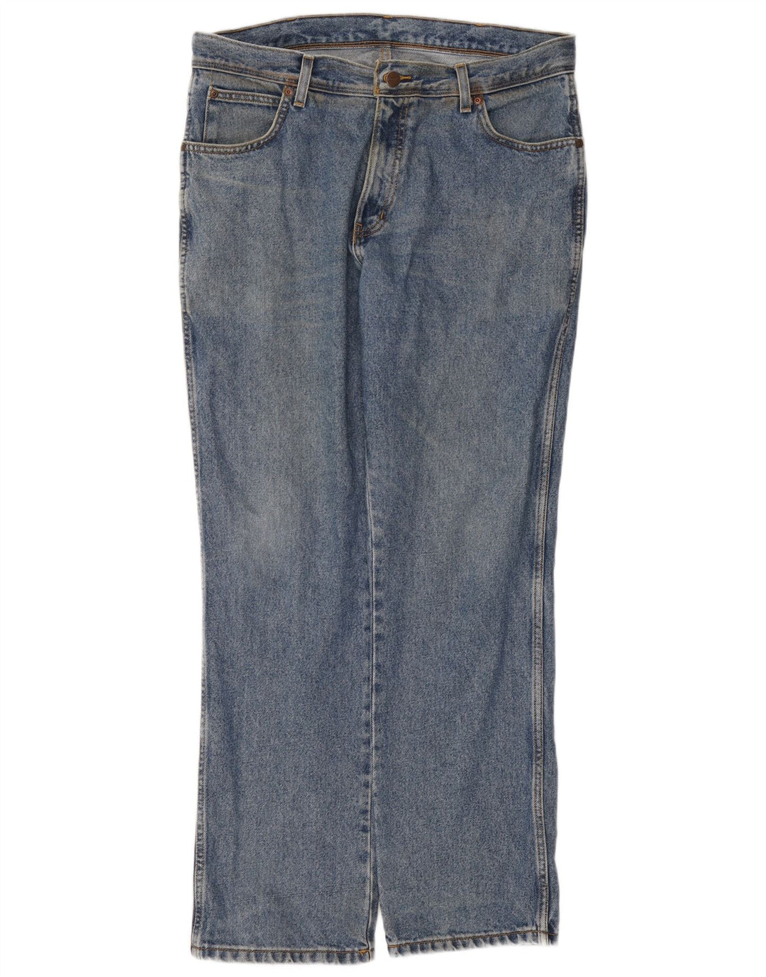 Wrangler masculino regular fit jeans reto W36 L32 algodão azul