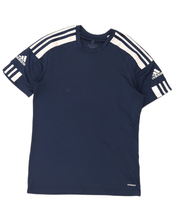 Camiseta Adidas Masculina Aeroready Graphic Top Médio Azul Marinho Colorblock