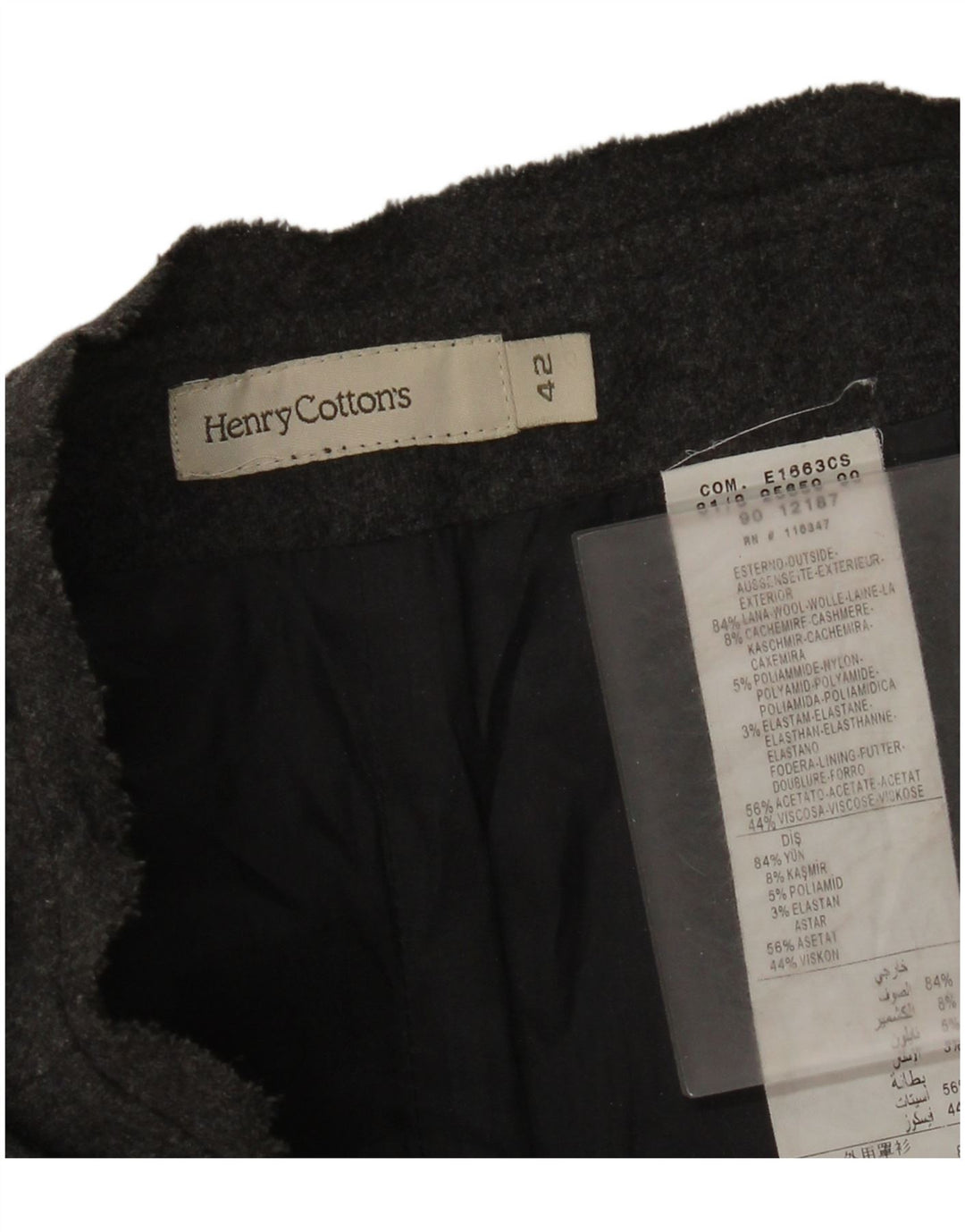 Saia evasê feminina Henry Cottons IT 42 médio W28 lã cinza