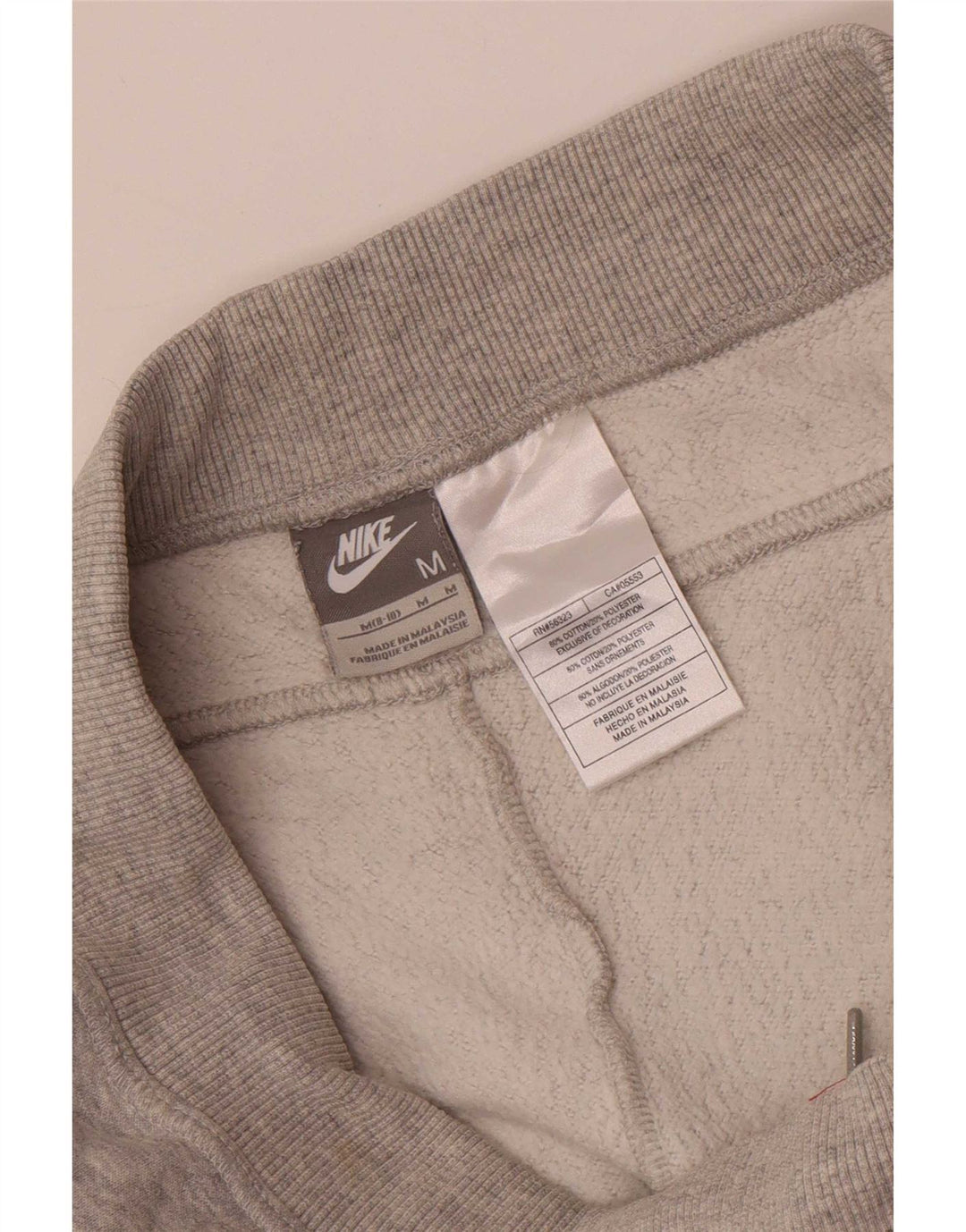 Calça de treino feminina Nike US 8/10 cinza médio manchado de algodão
