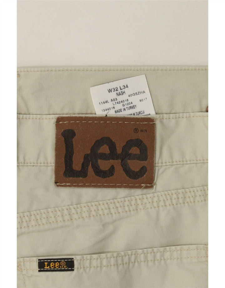 LEE Mens Nash Straight Casual Trousers W32 L34 Beige Cotton Vintage Lee and Second-Hand Lee from Messina Hembry 