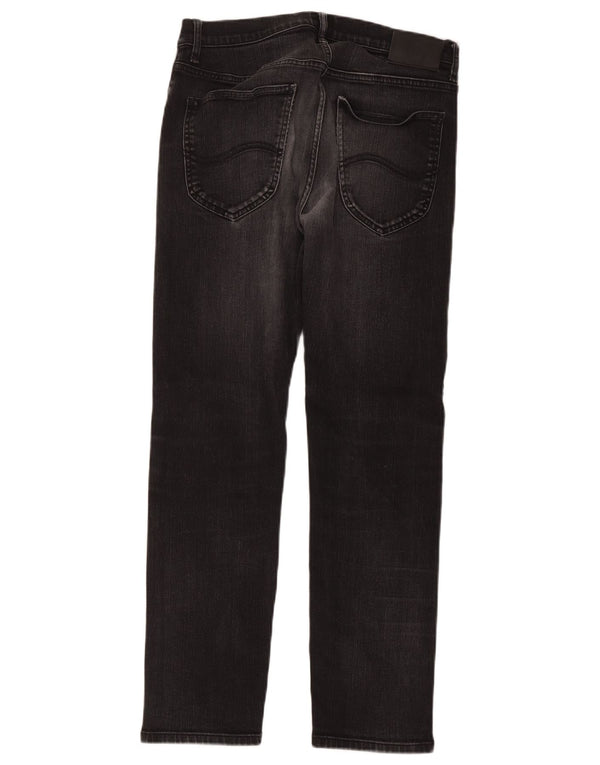 Lee Mens Daren Regular Straight Jeans W32 L30 Algodão Preto