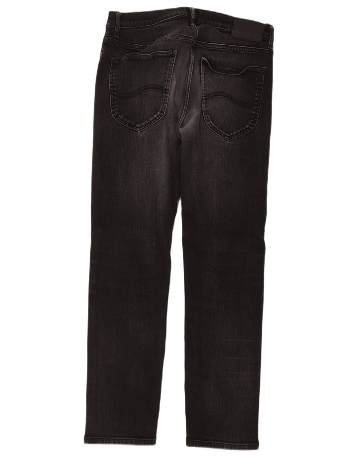 Lee Mens Daren Regular Straight Jeans W32 L30 Algodão Preto