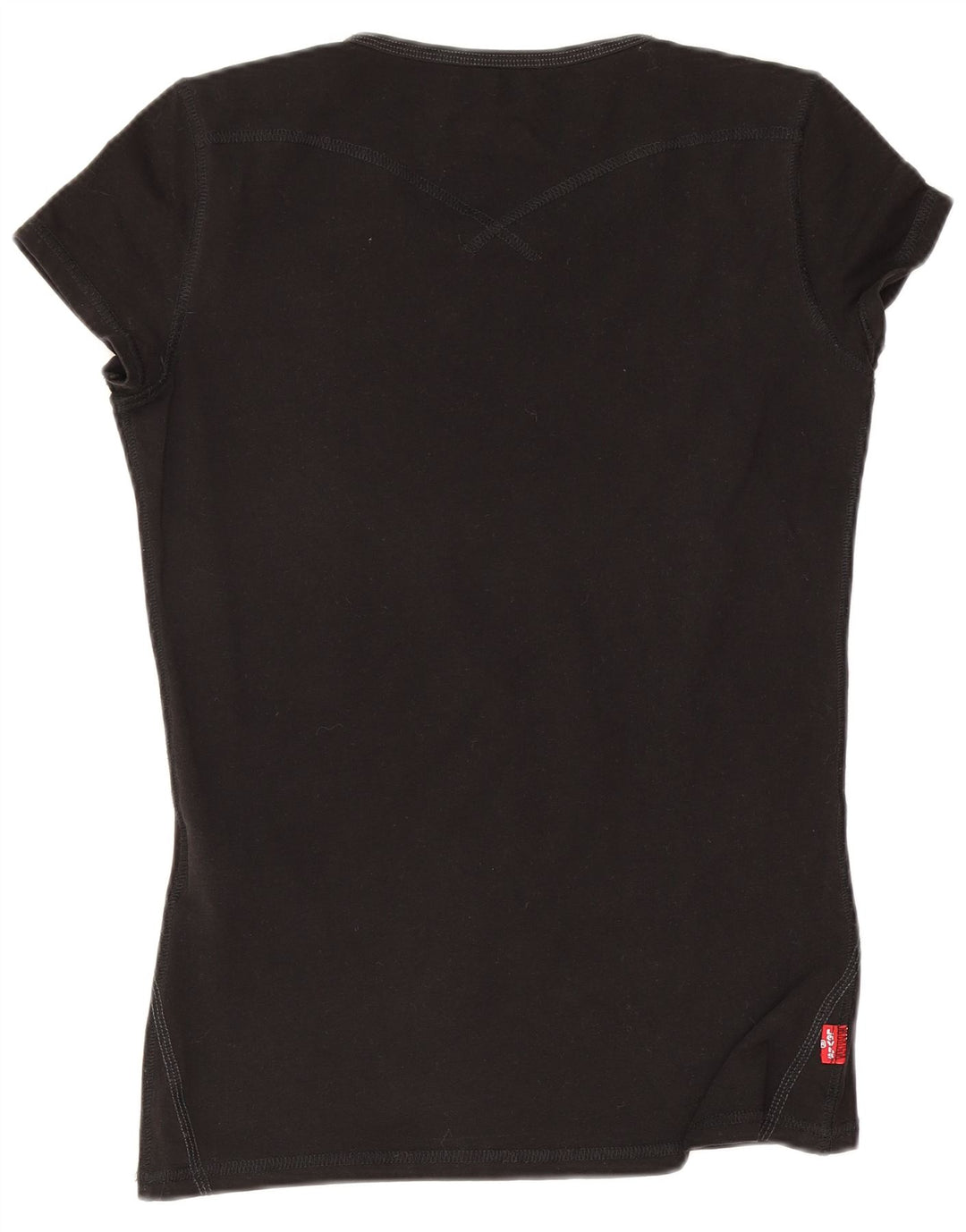 Camiseta feminina Levi's Top UK 10 pequena algodão preto