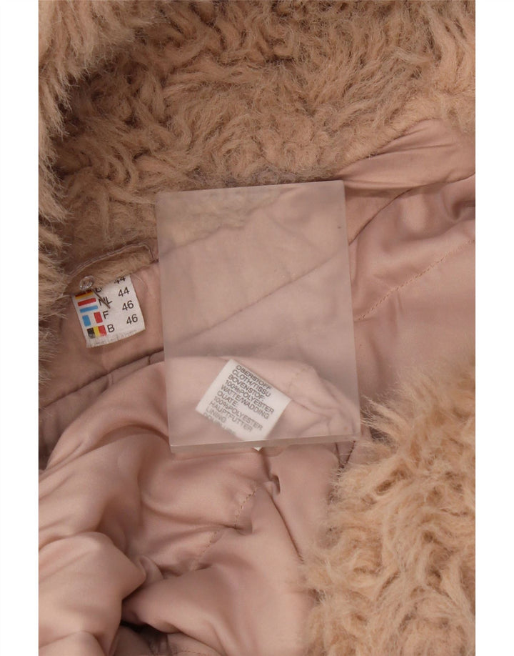 Sobretudo com capuz oversized feminino vintage IT 46 XL poliéster rosa