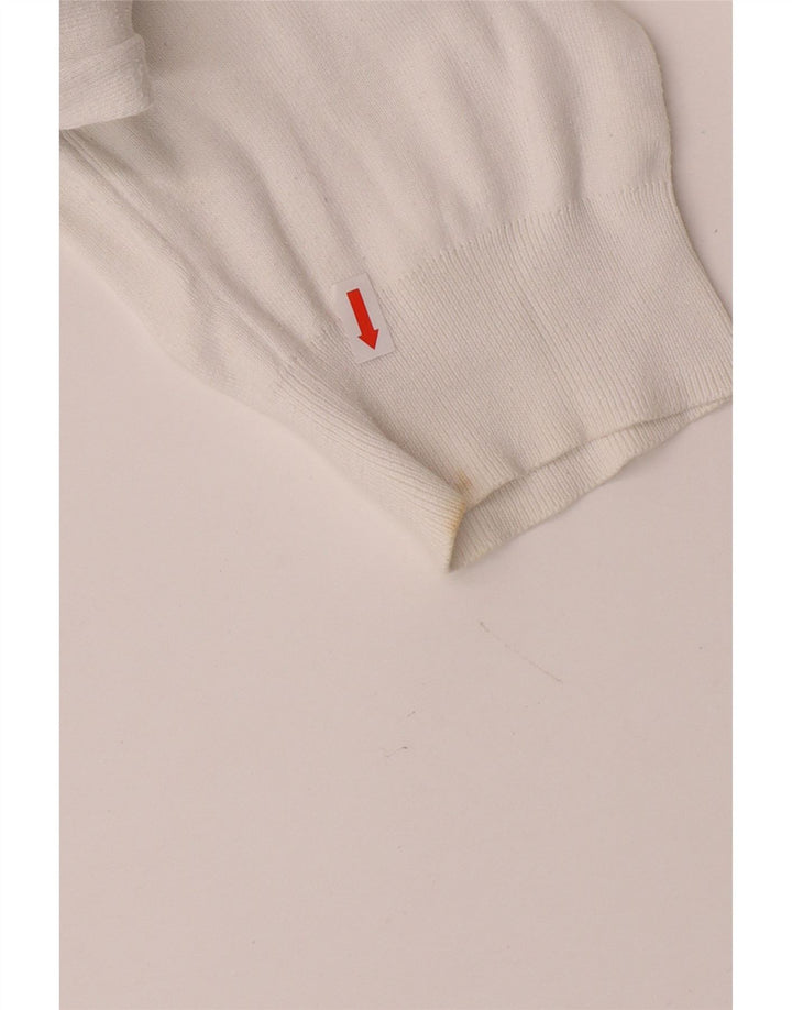 Suéter masculino POLO RALPH LAUREN com decote em V XL algodão branco