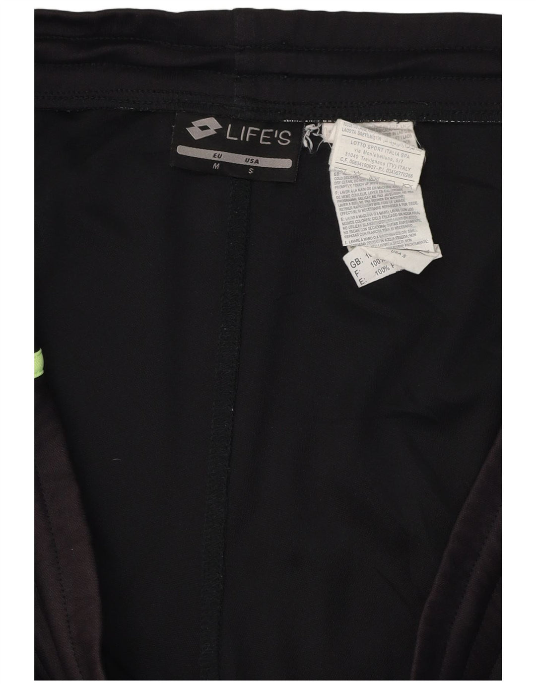Lotto Mens Graphic Sport Shorts Médio Poliéster Preto