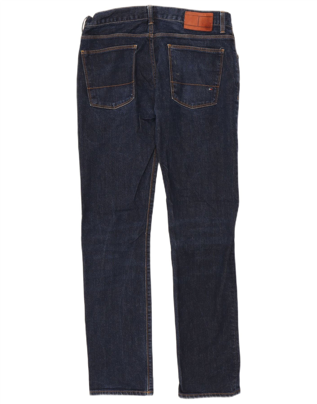 Tommy Hilfiger Masculino Slim Jeans W32 L32 Azul Marinho Algodão