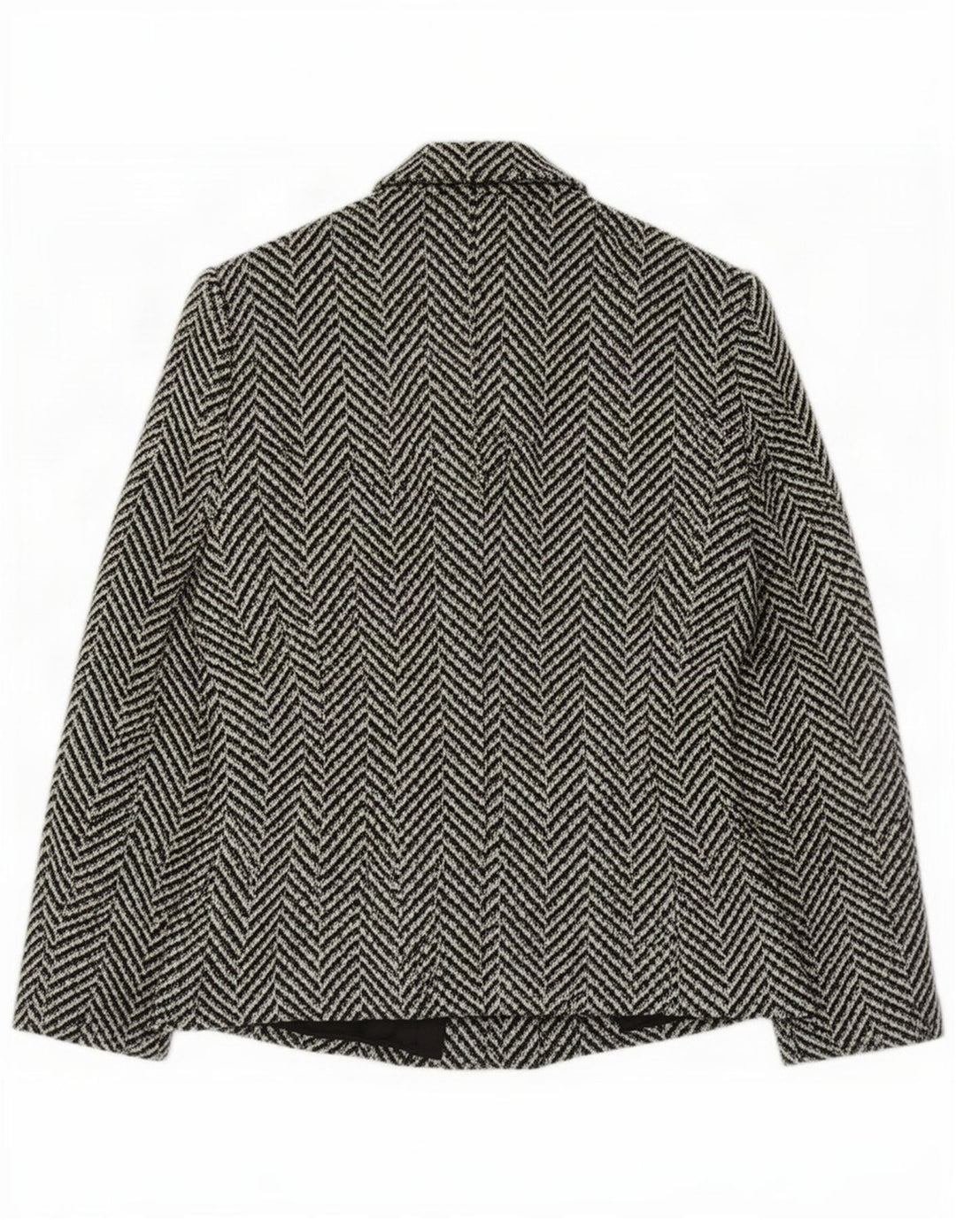 Jaqueta blazer feminina vintage de 3 botões IT 42 espinha de peixe preta média