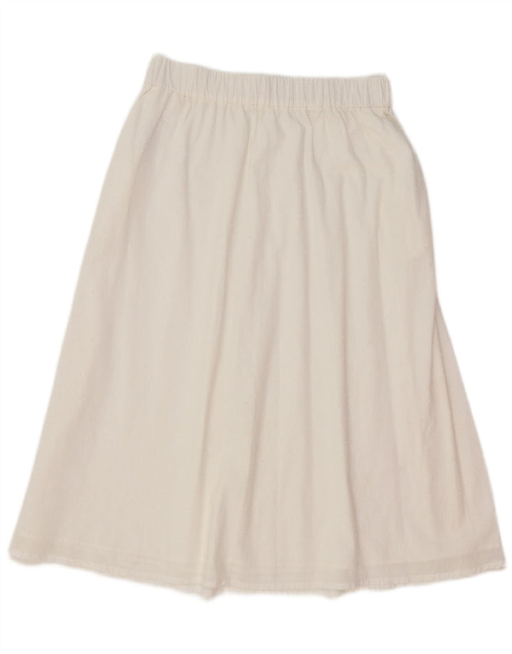 Saia feminina Benetton A-Line médio W30 algodão branco