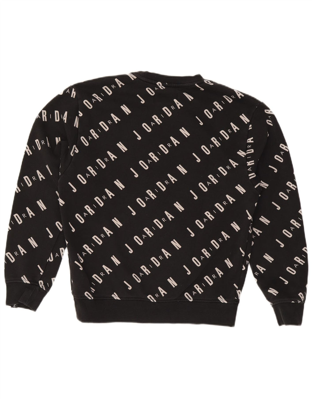 Jordan Mens Graphic Moletom Jumper Pequeno Algodão Preto