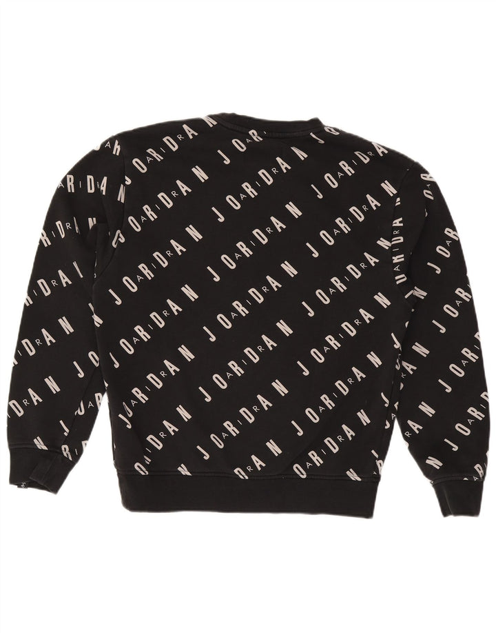 Jordan Mens Graphic Moletom Jumper Pequeno Algodão Preto