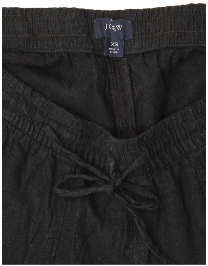 J. CREW Shorts casual feminino XS W26 linho preto