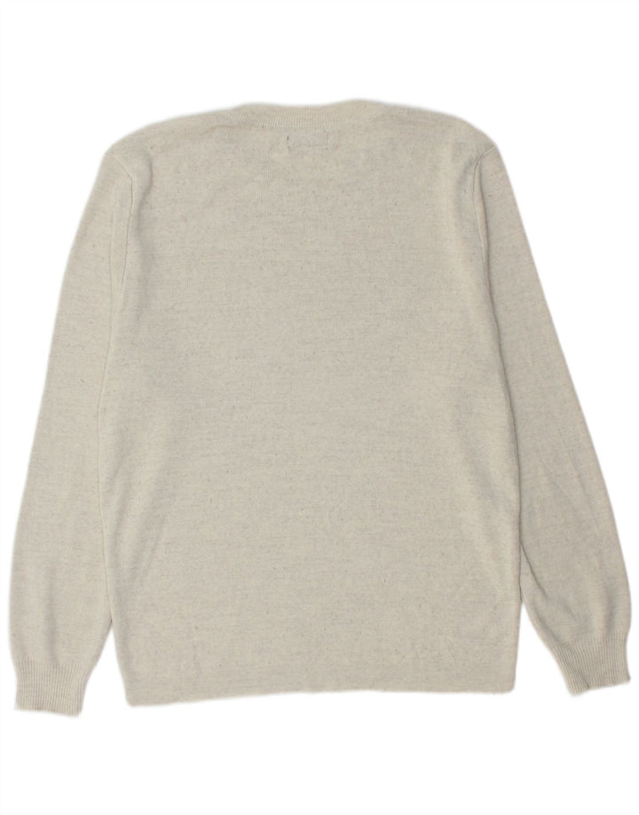 Zara Suéter masculino com gola redonda XL cinza