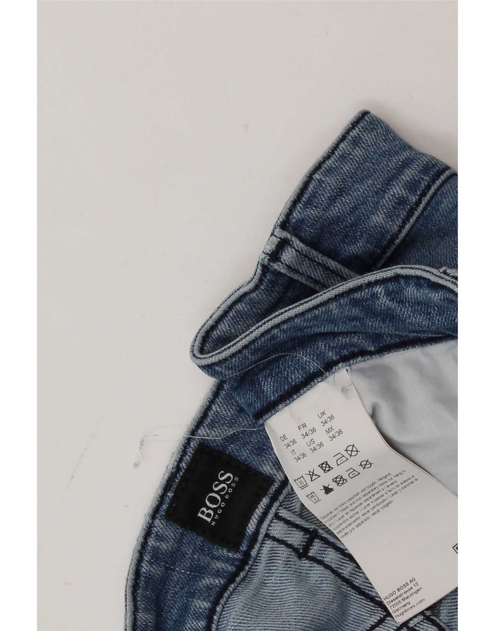 Hugo Boss Masculino Slim Jeans W34 L36 Azul Algodão