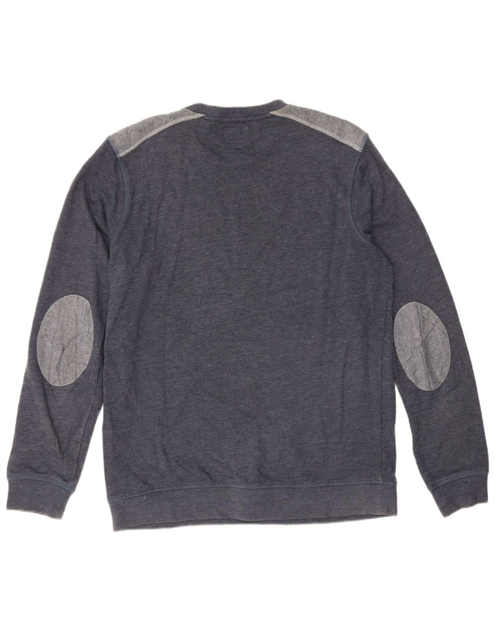 Quiksilver moletom masculino jumper grande algodão colorblock azul marinho
