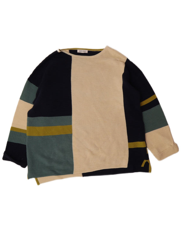 WHITE STUFF Suéter feminino com gola canoa UK 18 XL multicolorido