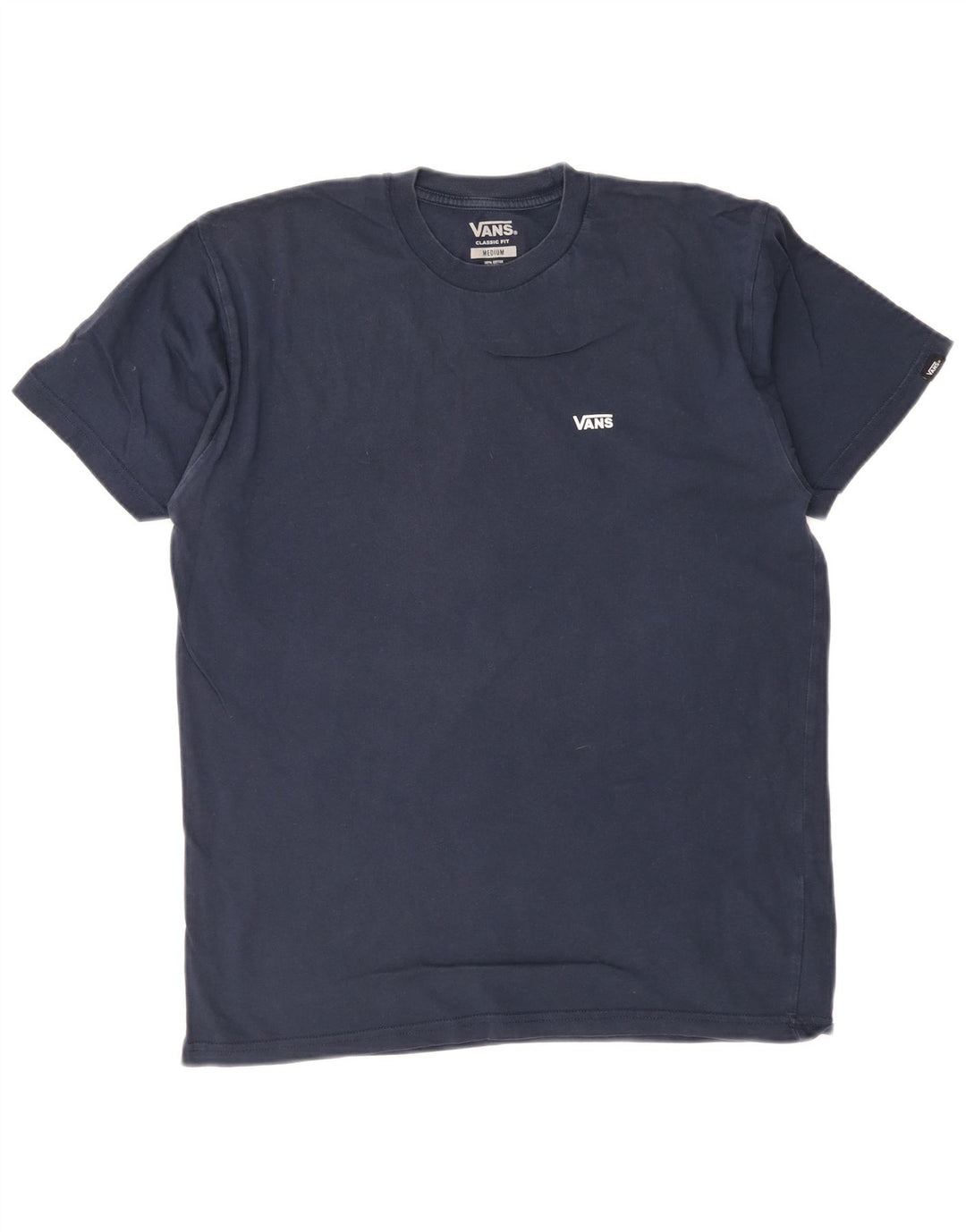 Camiseta Vans Masculina Classic Fit Top Médio Algodão Azul Marinho