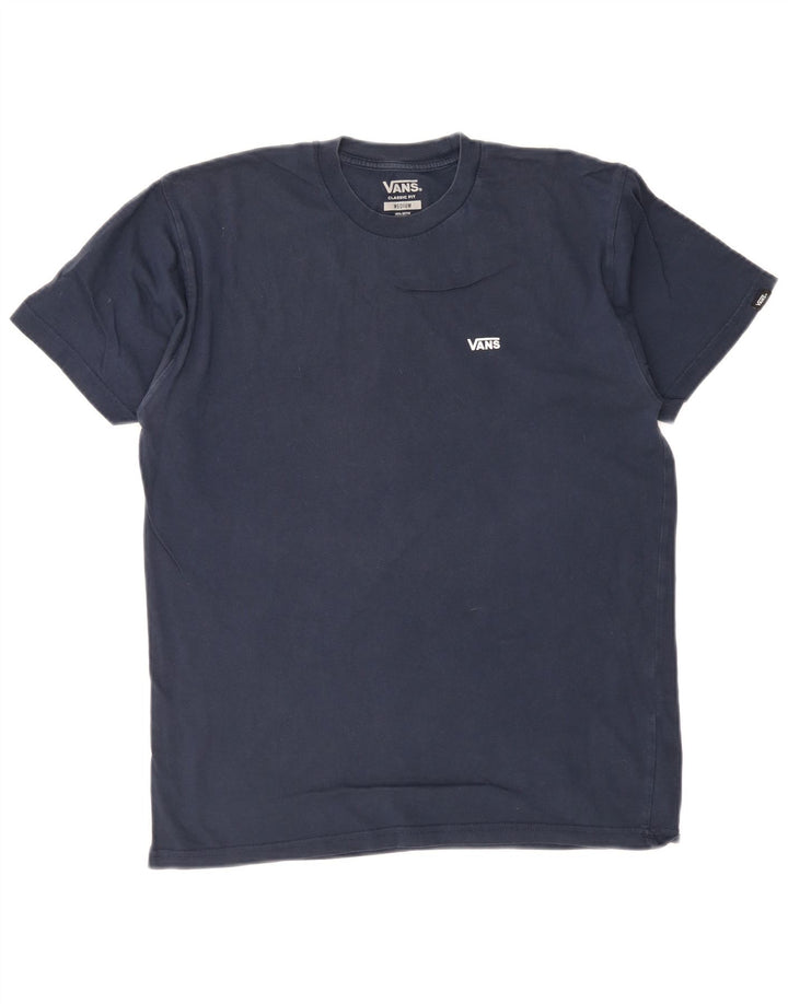 Camiseta Vans Masculina Classic Fit Top Médio Algodão Azul Marinho