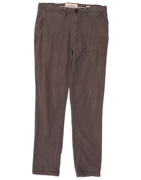 Calça Chino Slim Masculina Fat Face W32 L31 Algodão Cinza