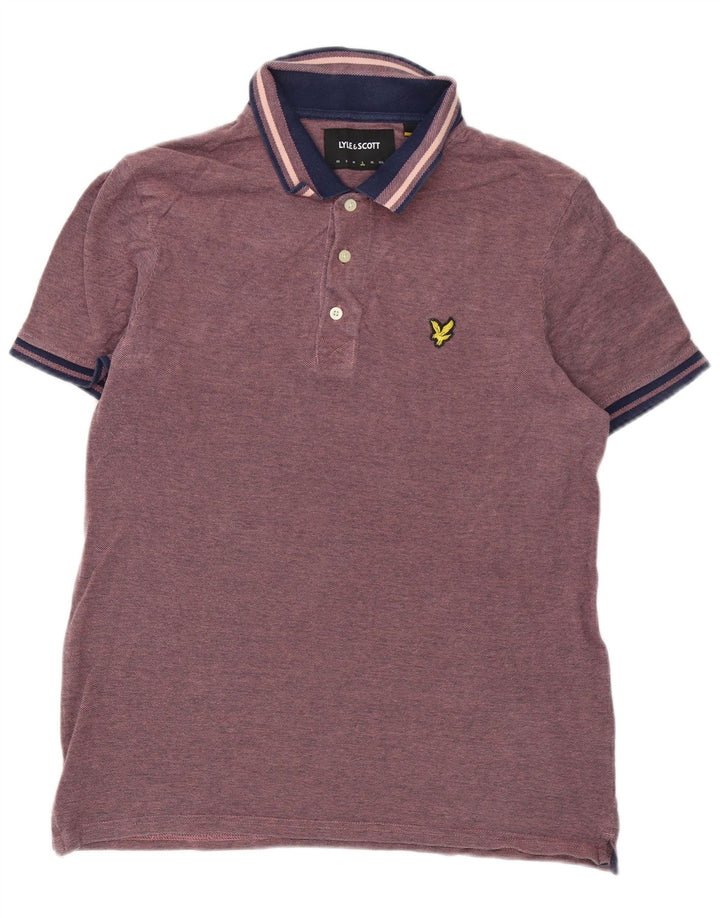 Camisa polo masculina Lyle & Scott grande algodão rosa