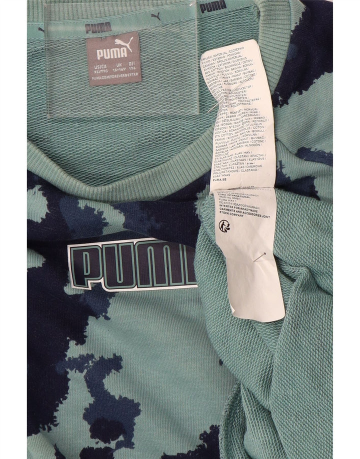 Moletom PUMA Menino Jumper 15-16 Anos Turquesa Camuflagem Poliéster