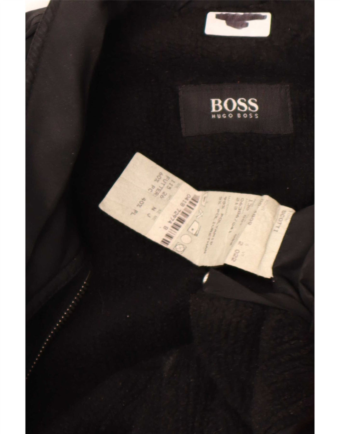 Casaco corta-vento masculino Hugo Boss EU 52 XL preto poliamida