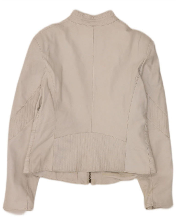 Jaqueta feminina de couro Schegge IT 52 2XL branca