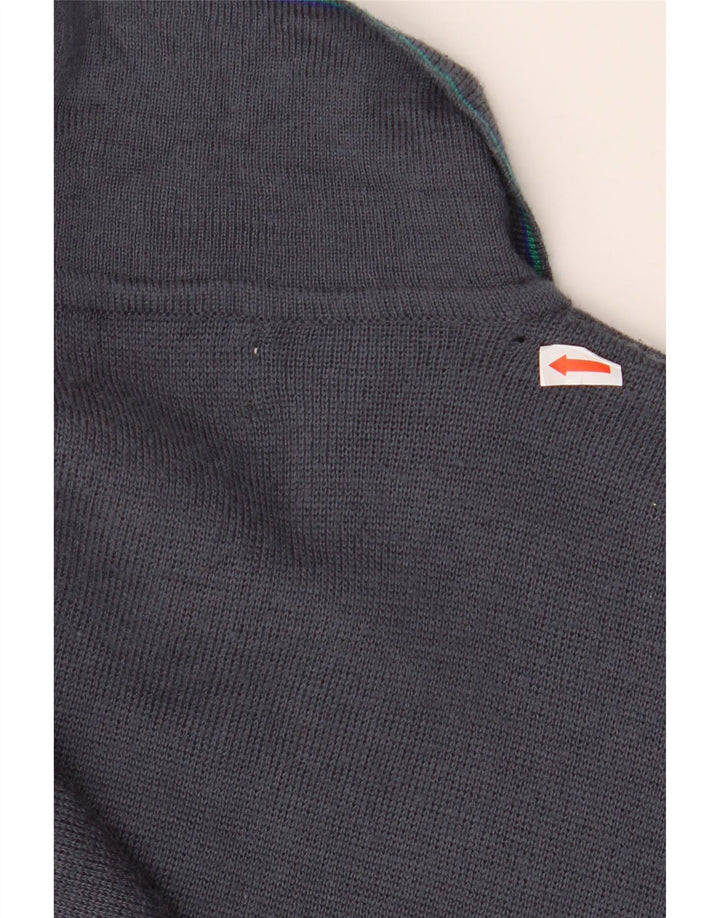 Suéter masculino SETTEBELLO com gola polo e lã grande cinza colorblock