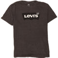 Camiseta gráfica masculina Levi's Top grande algodão manchado cinza