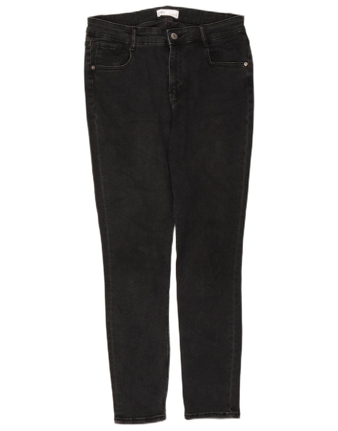 Zara Jeans Slim Feminino EU 42 Grande W32 L26 Preto