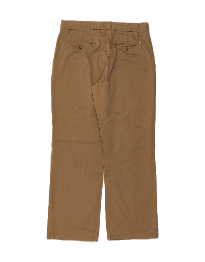 TOMMY HILFIGER Mens Straight Chino Trousers W32 L30 Beige Cotton Vintage Tommy Hilfiger and Second-Hand Tommy Hilfiger from Messina Hembry 