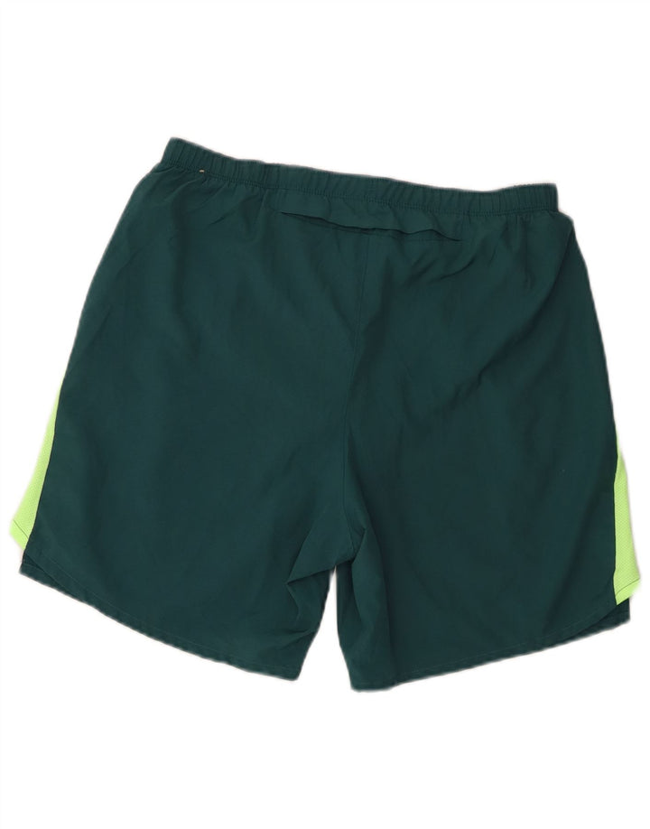 Shorts esportivos Nike masculinos Dri Fit Graphic verde médio colorblock poliéster